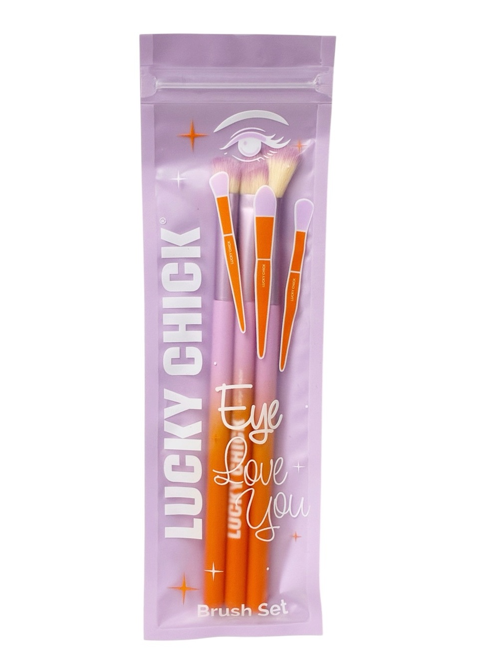 Lucky Chick Makeup Brush Set of 3 Beauty NEW SEALED